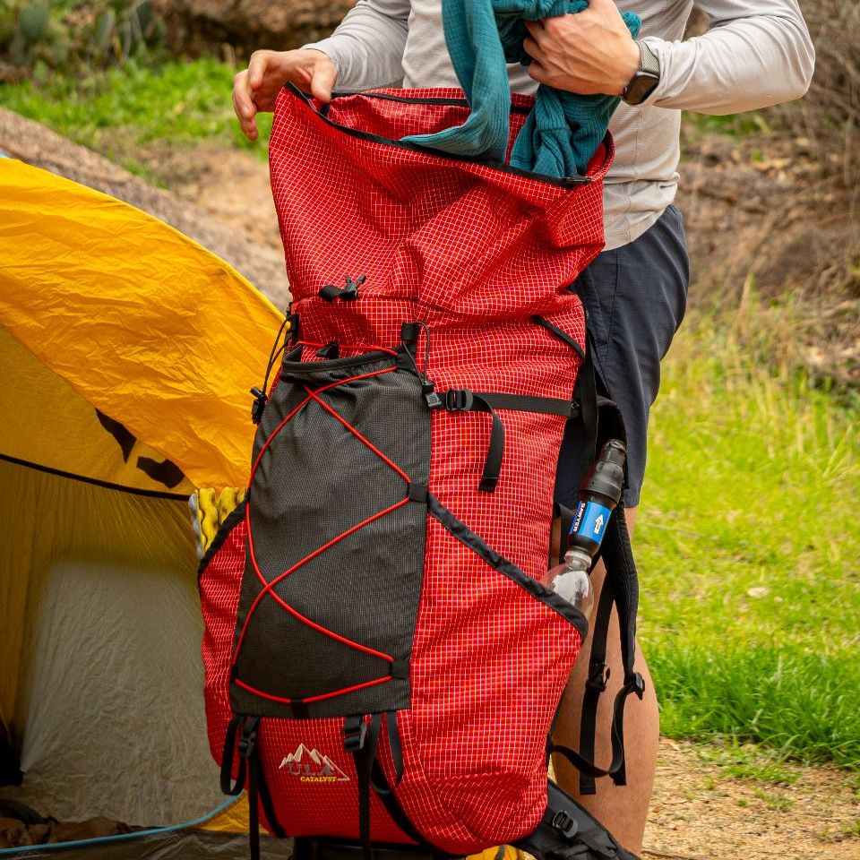 A catalyst backpack being loaded