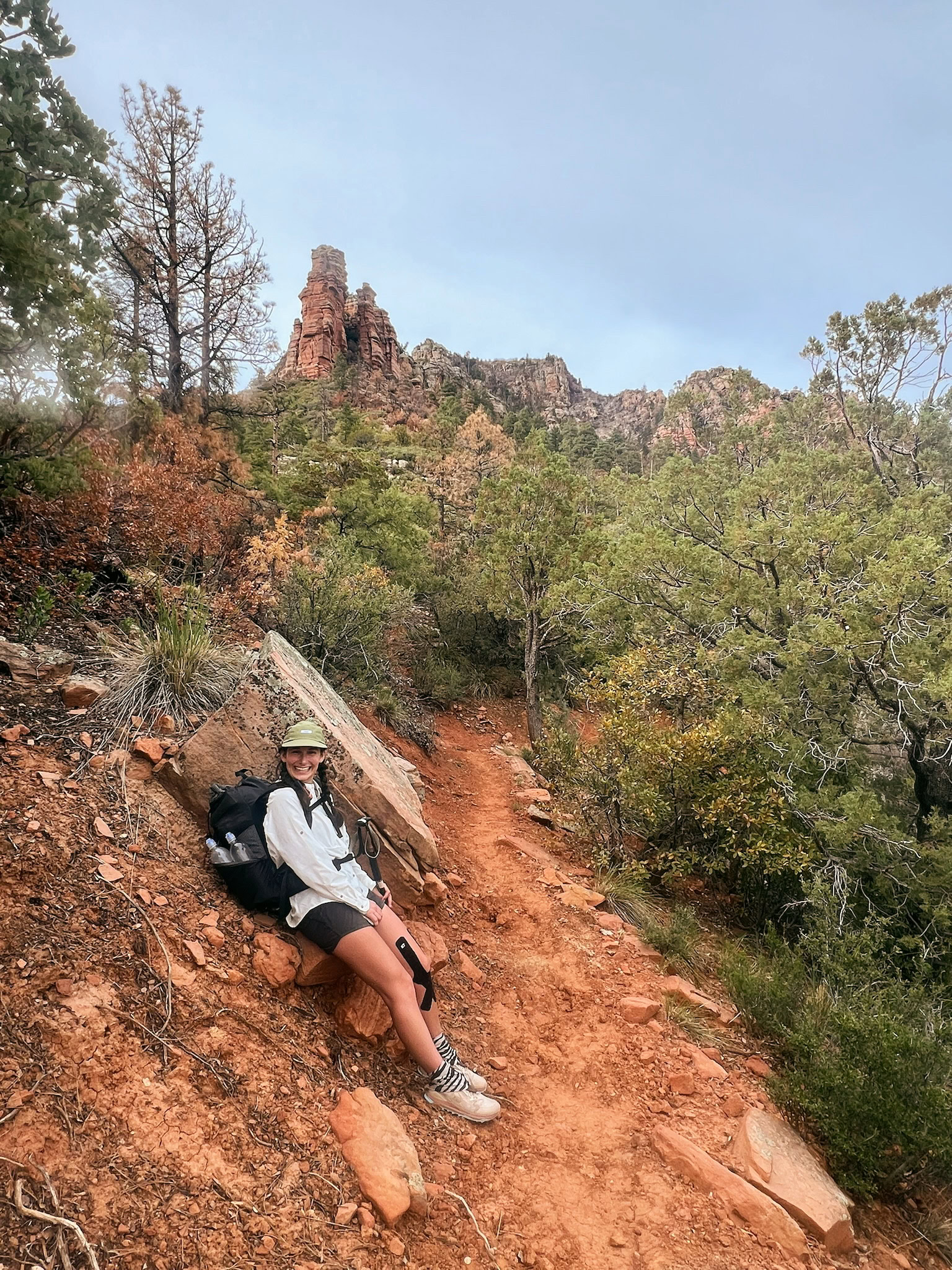A woman outside of Pine on the Arizona Trail