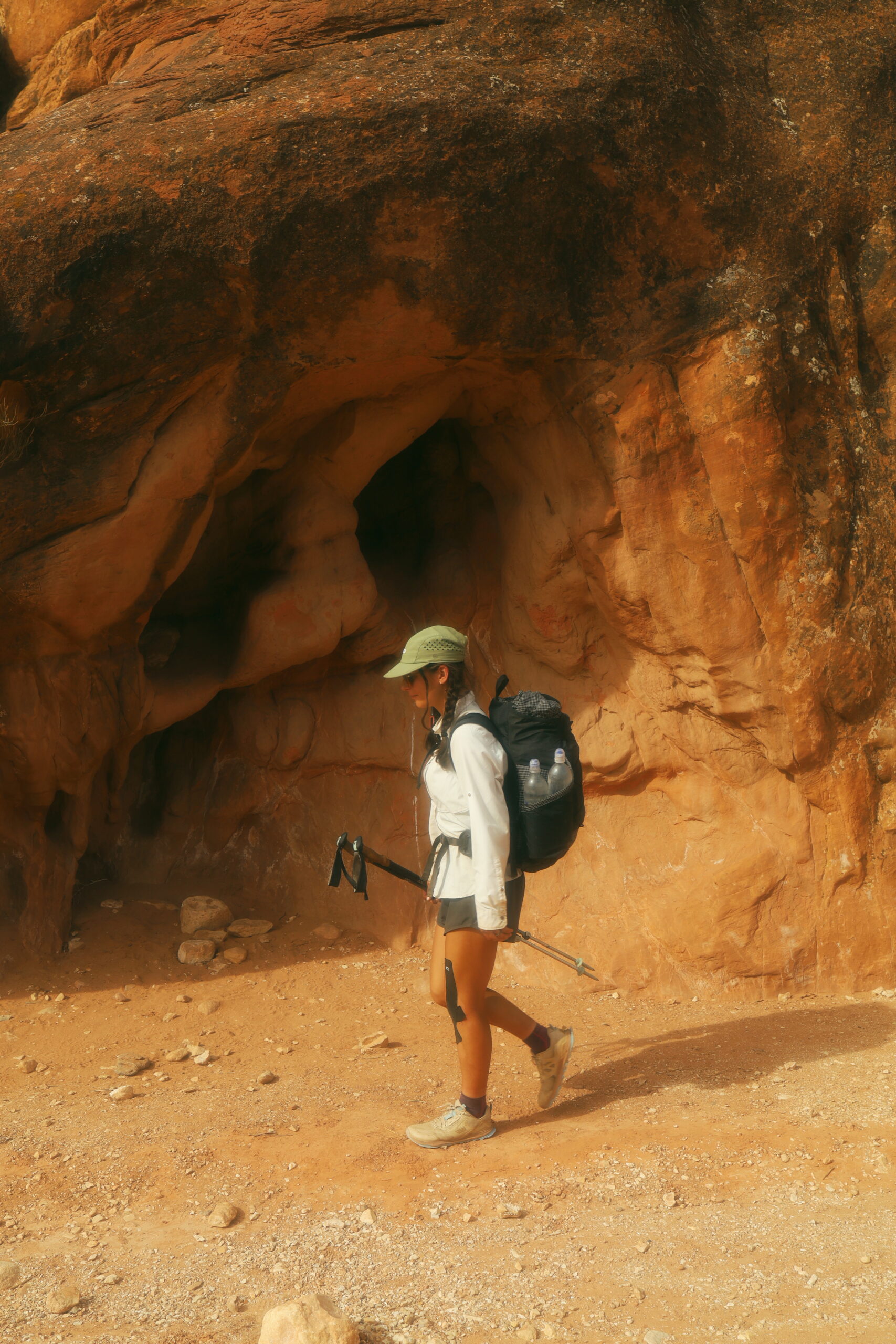 A woman hiking in Arizona
