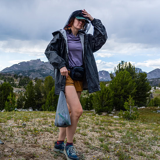 A woman hiking in Wyoming